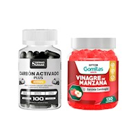 Carbon Activado Plus 400Mg 100 Cap Dermo Sumak + Gomitas De Manzana
